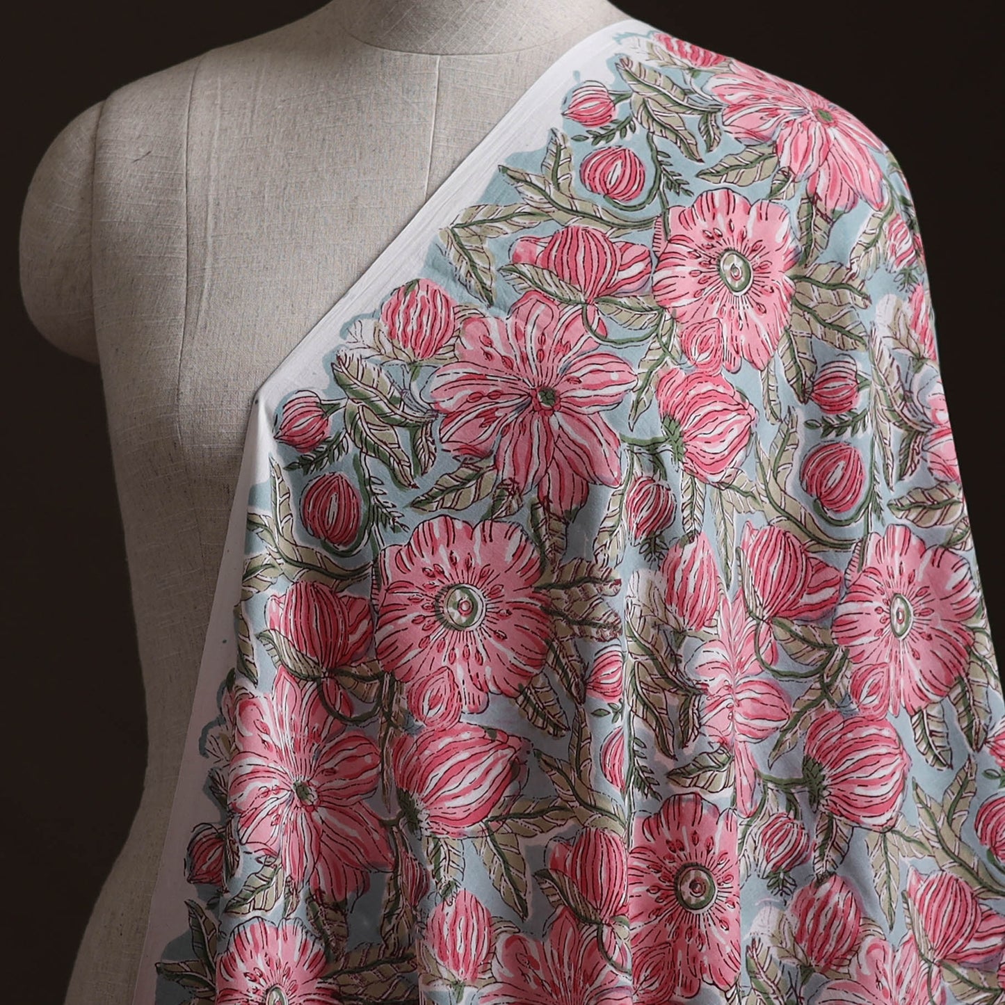 Sanganeri Hand Block Print Pure Cotton Fabric 02