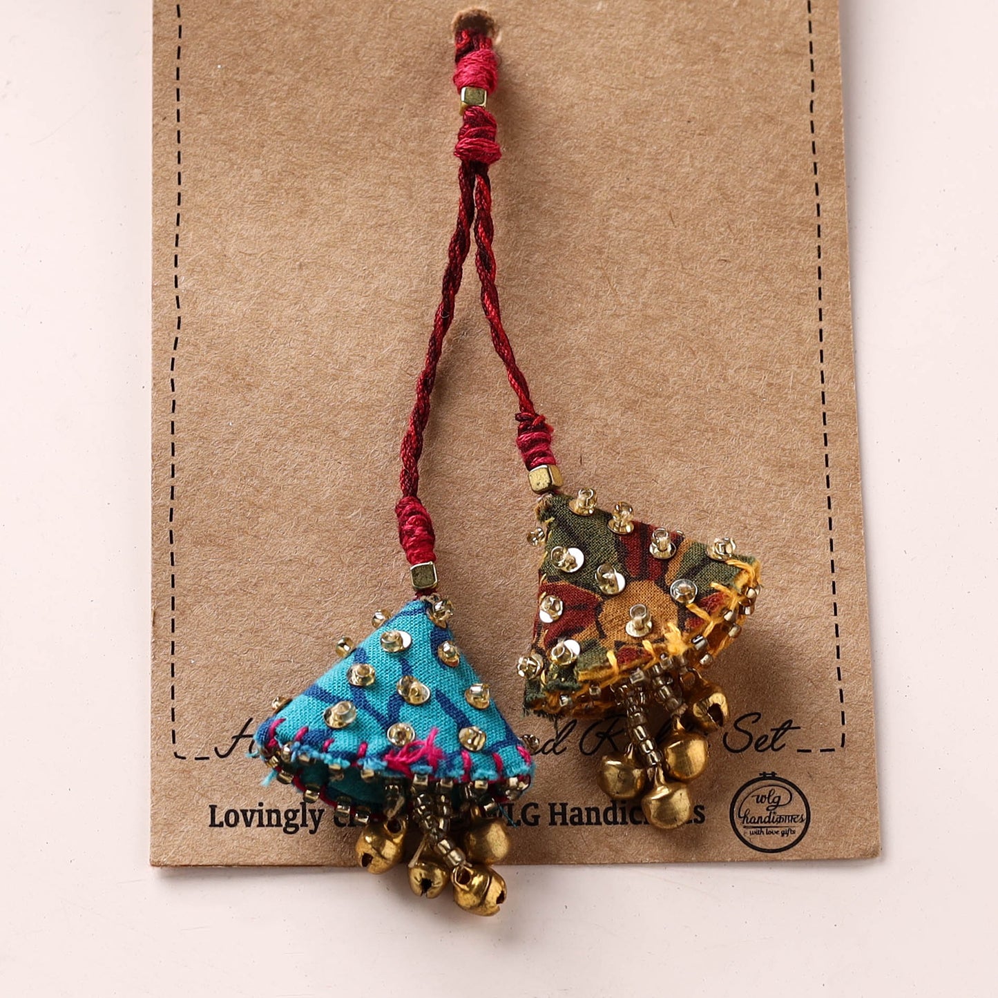 Hand Embroidered Beadwork Lumba Rakhi 20