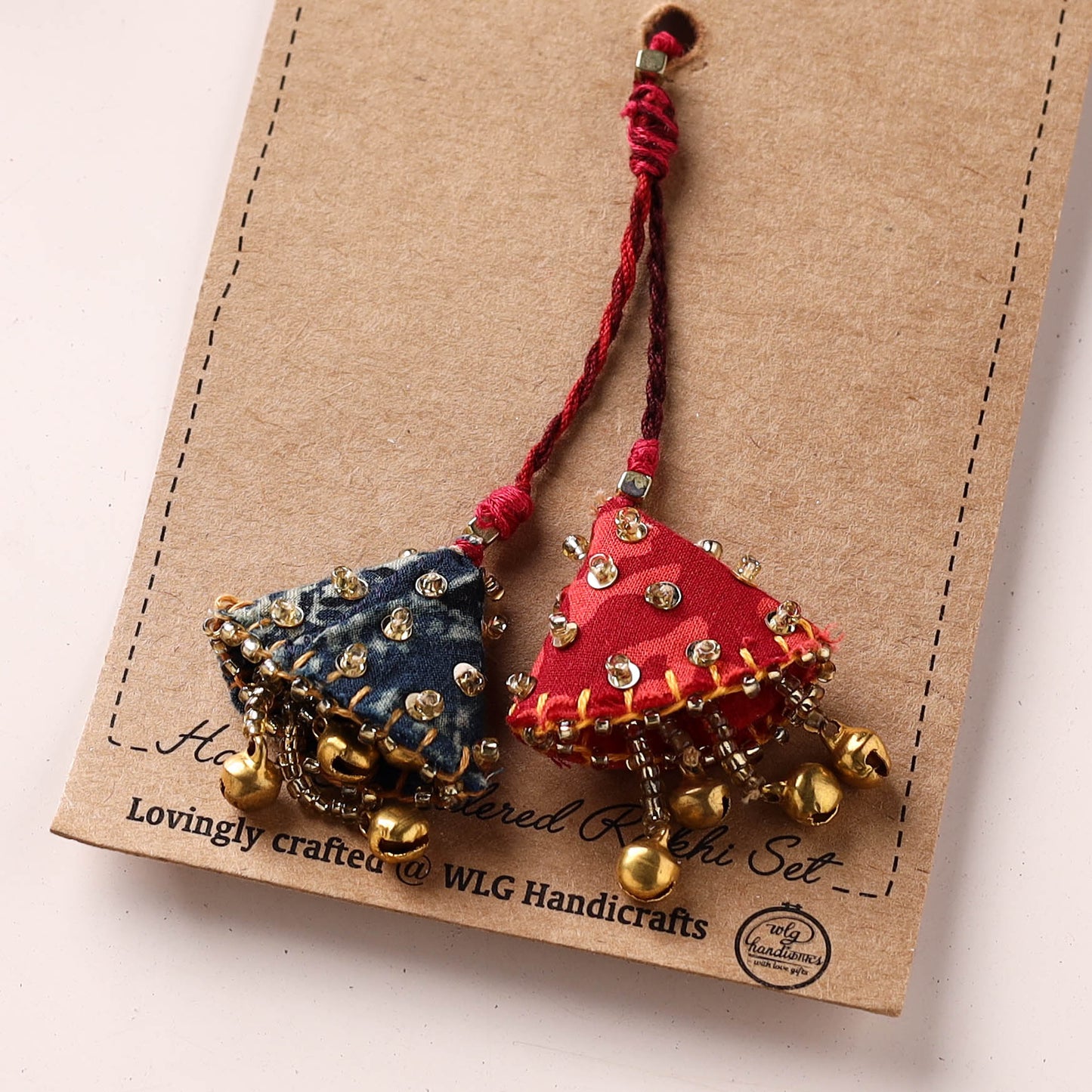 Hand Embroidered Beadwork Lumba Rakhi 21
