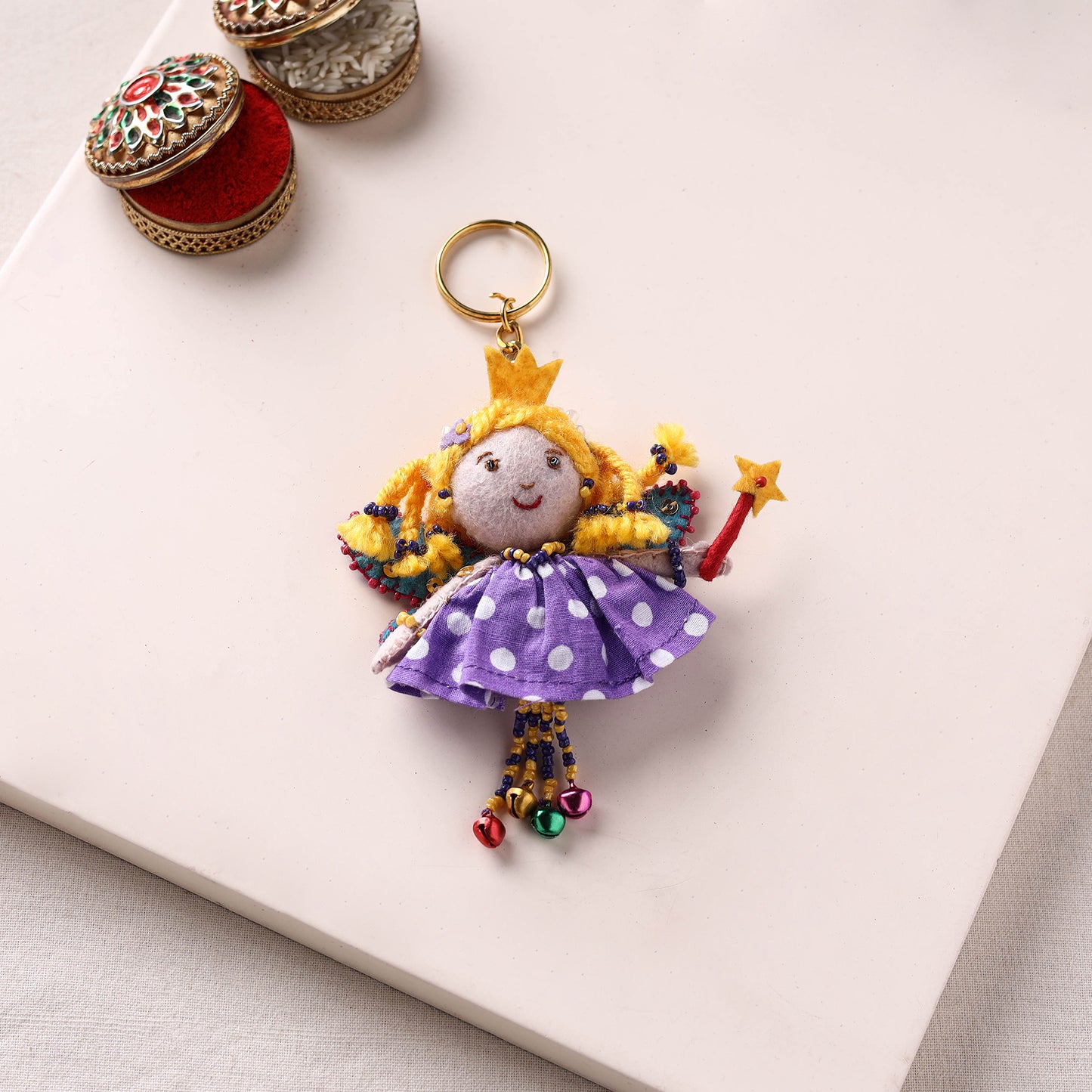 Fairy Princess - Hand Embroidered Felt Work Lumba Rakhi 49