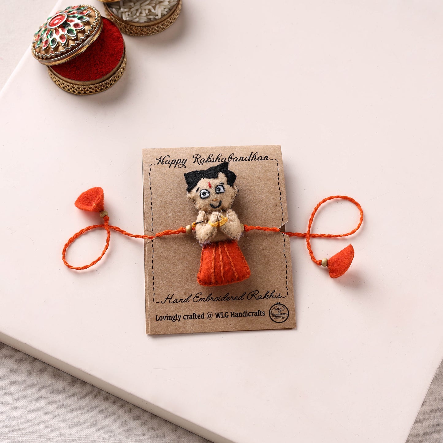 Chhota Bheem - Hand Embroidered Felt Work Kids Rakhi 56