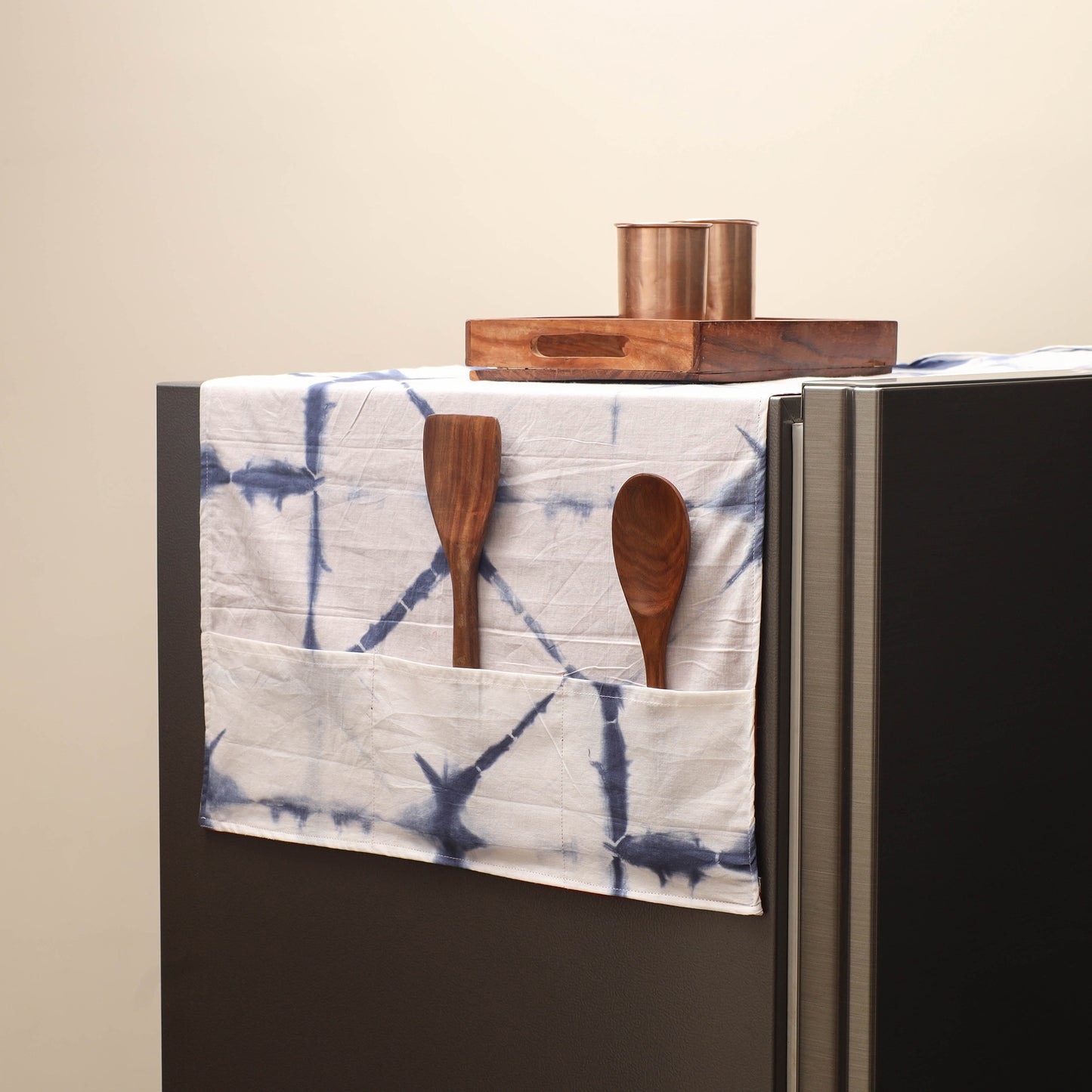 Handmade Fridge Top Cover with Multiple Pockets 12