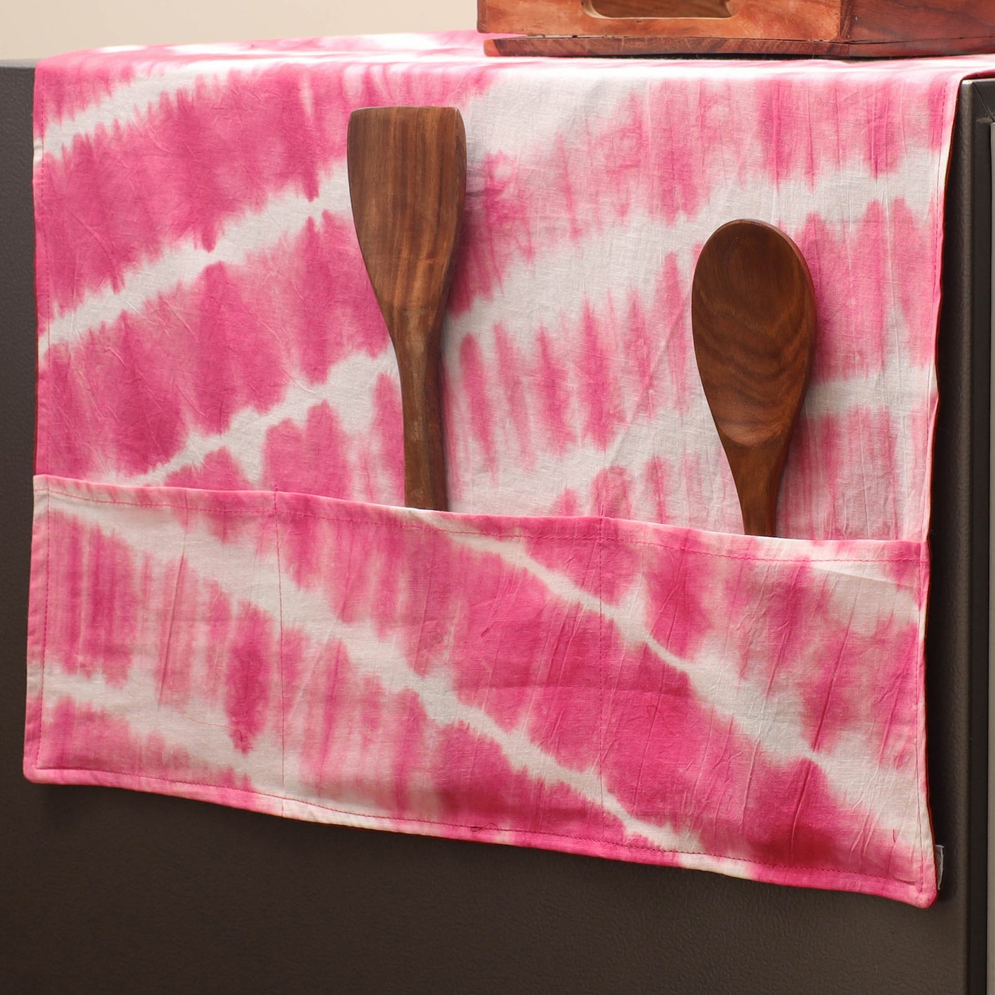 Handmade Fridge Top Cover with Multiple Pockets 13