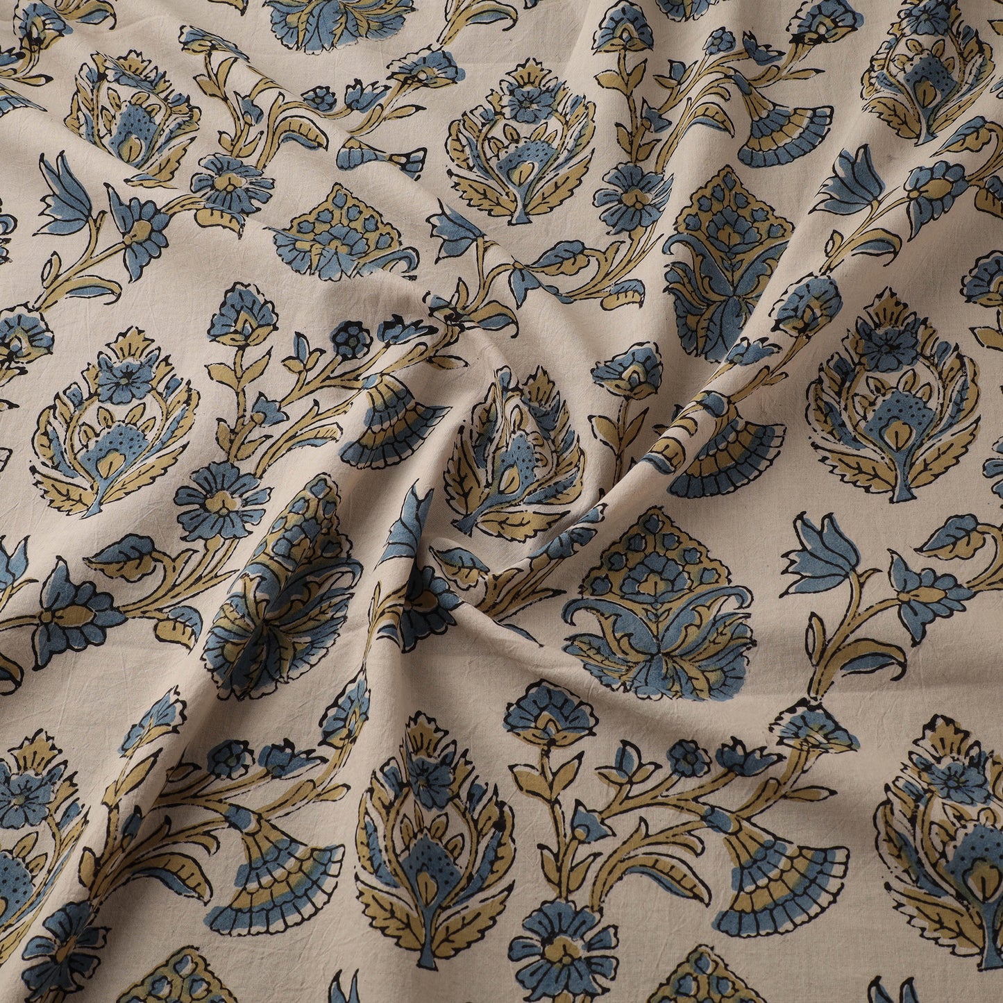 Kutch Hand Block Ajrakh Print Natural Dyed Cotton Fabric 09