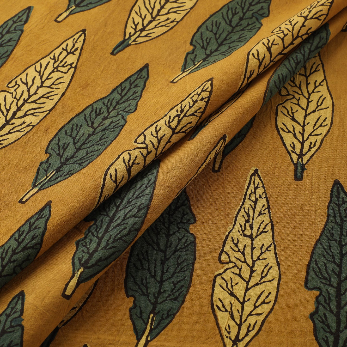 Kutch Hand Block Ajrakh Print Natural Dyed Cotton Fabric 20