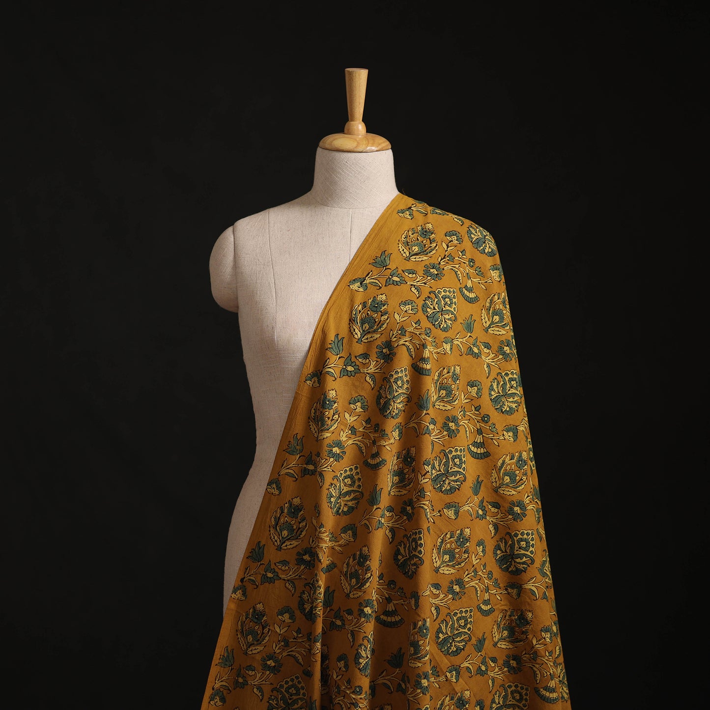 Kutch Hand Block Ajrakh Print Natural Dyed Cotton Fabric 42