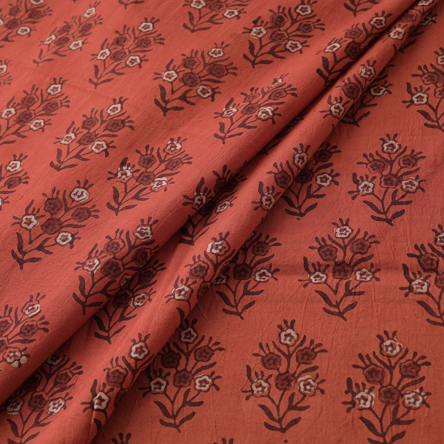 Kutch Hand Block Ajrakh Print Natural Dyed Cotton Fabric 29
