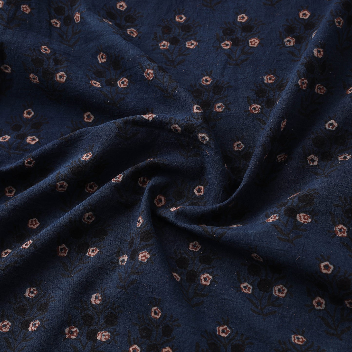 Kutch Hand Block Ajrakh Print Natural Dyed Cotton Fabric 33