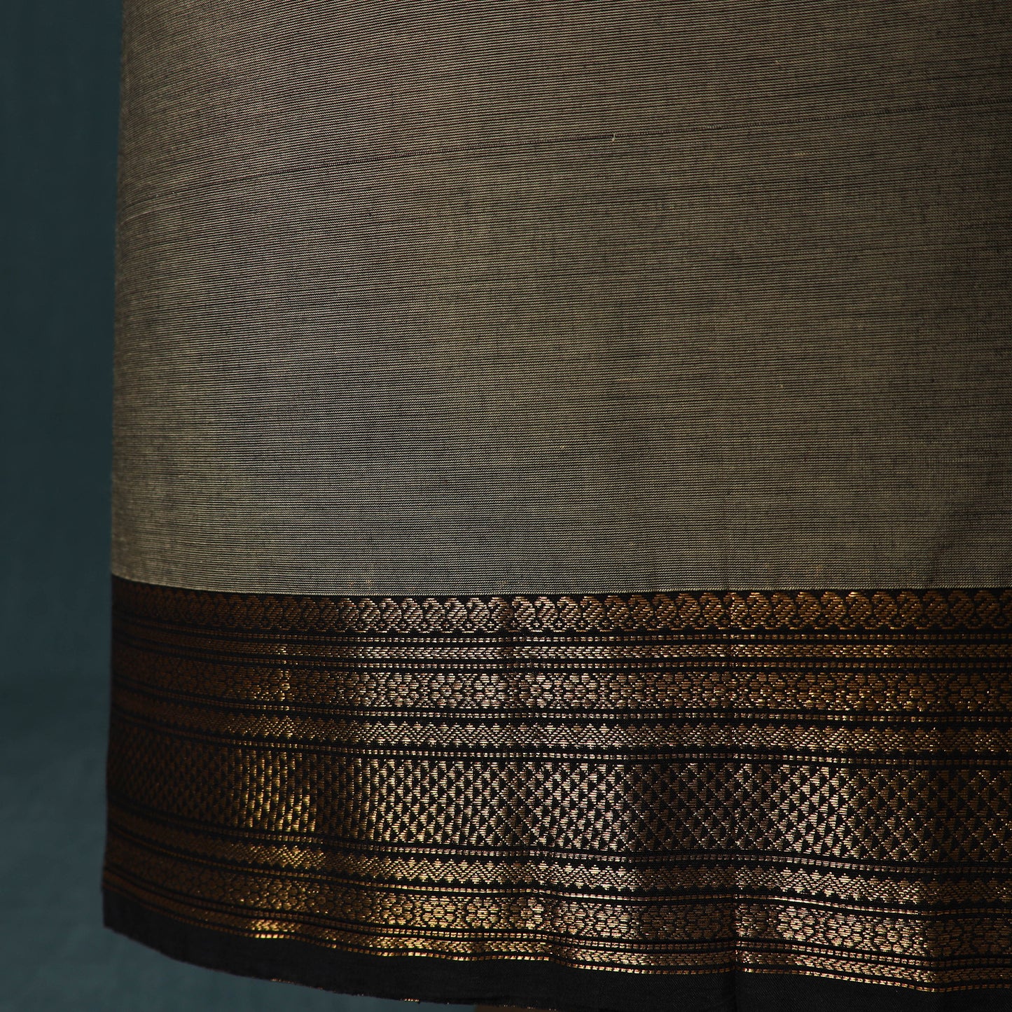 Brown - Kandangi Chettinad Cotton 2pc Unstitched Dress Material Kurta Set 04