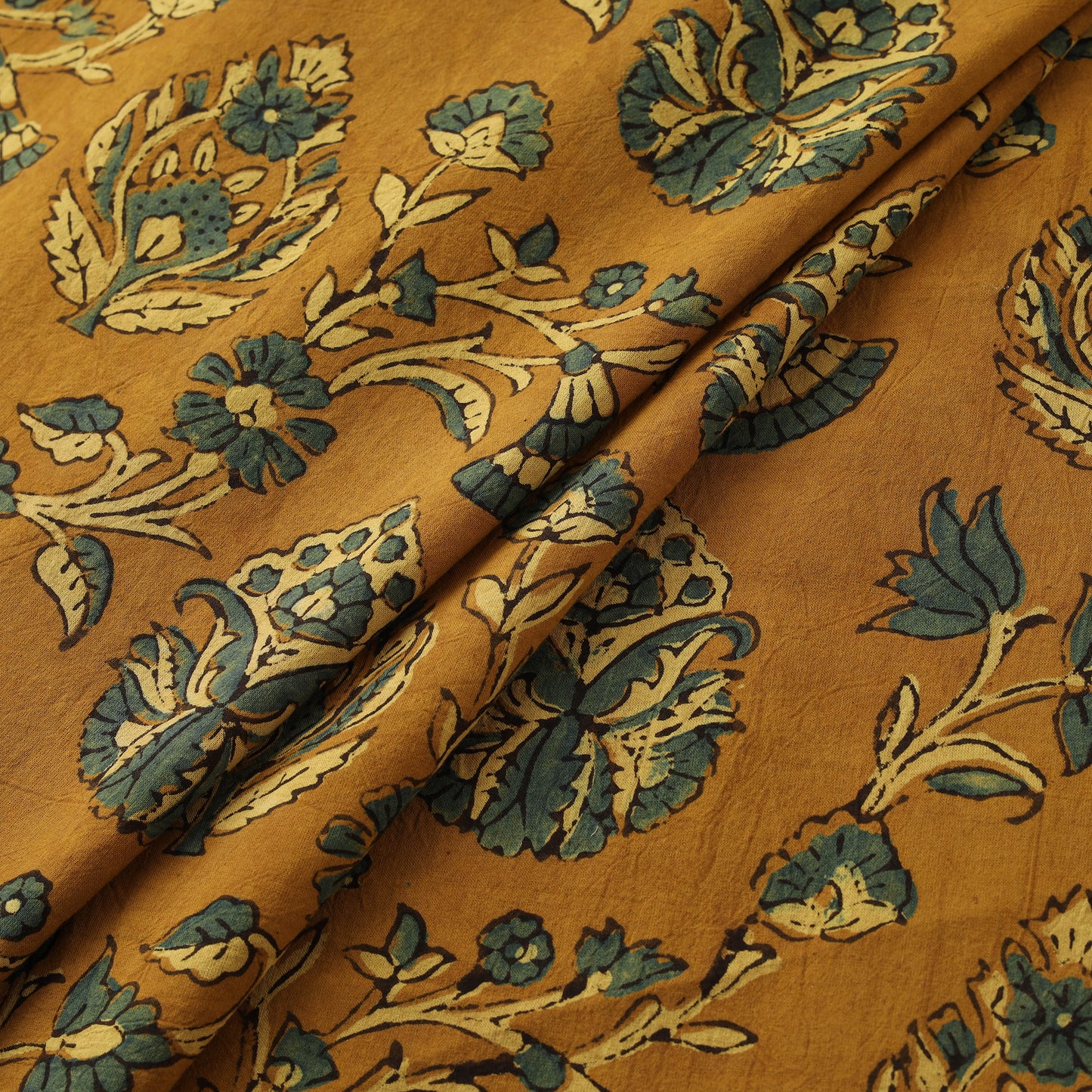 Kutch Hand Block Ajrakh Print Natural Dyed Cotton Fabric 42
