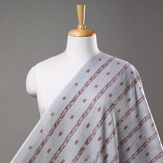 Grey - Sambalpuri Ikat Weaving Cotton Fabric