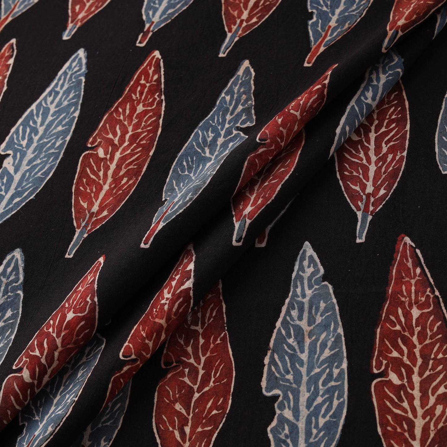Kutch Hand Block Ajrakh Print Natural Dyed Cotton Fabric 53