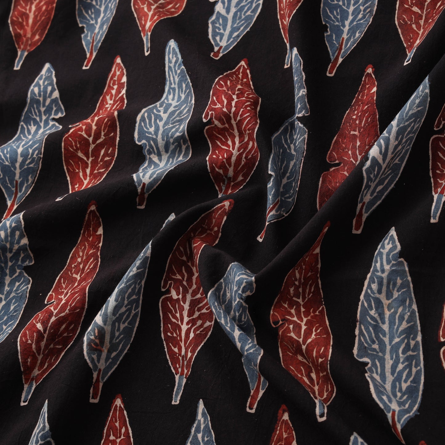 Kutch Hand Block Ajrakh Print Natural Dyed Cotton Fabric 53