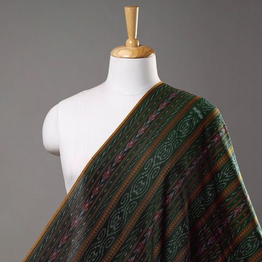 Green - Sambalpuri Ikat Weaving Cotton Fabric