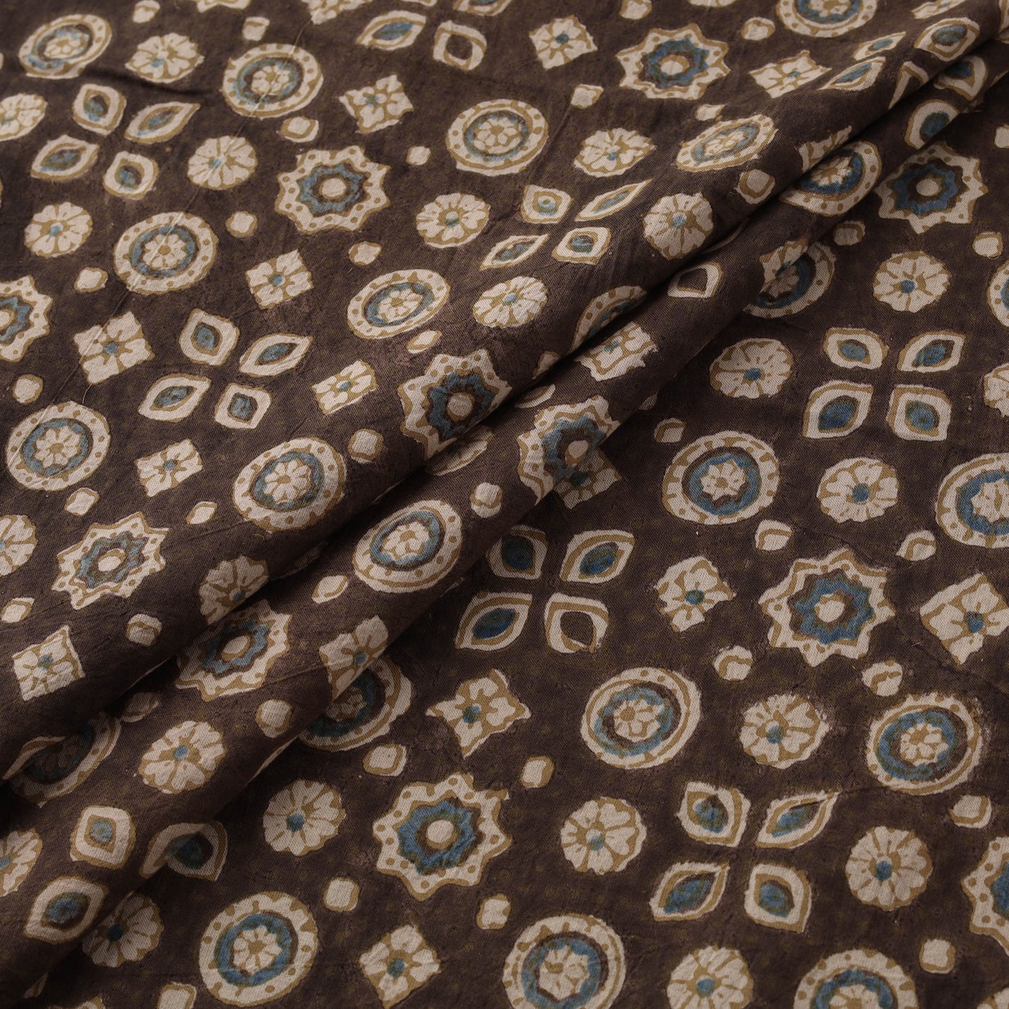 Kutch Hand Block Ajrakh Print Natural Dyed Cotton Fabric 60