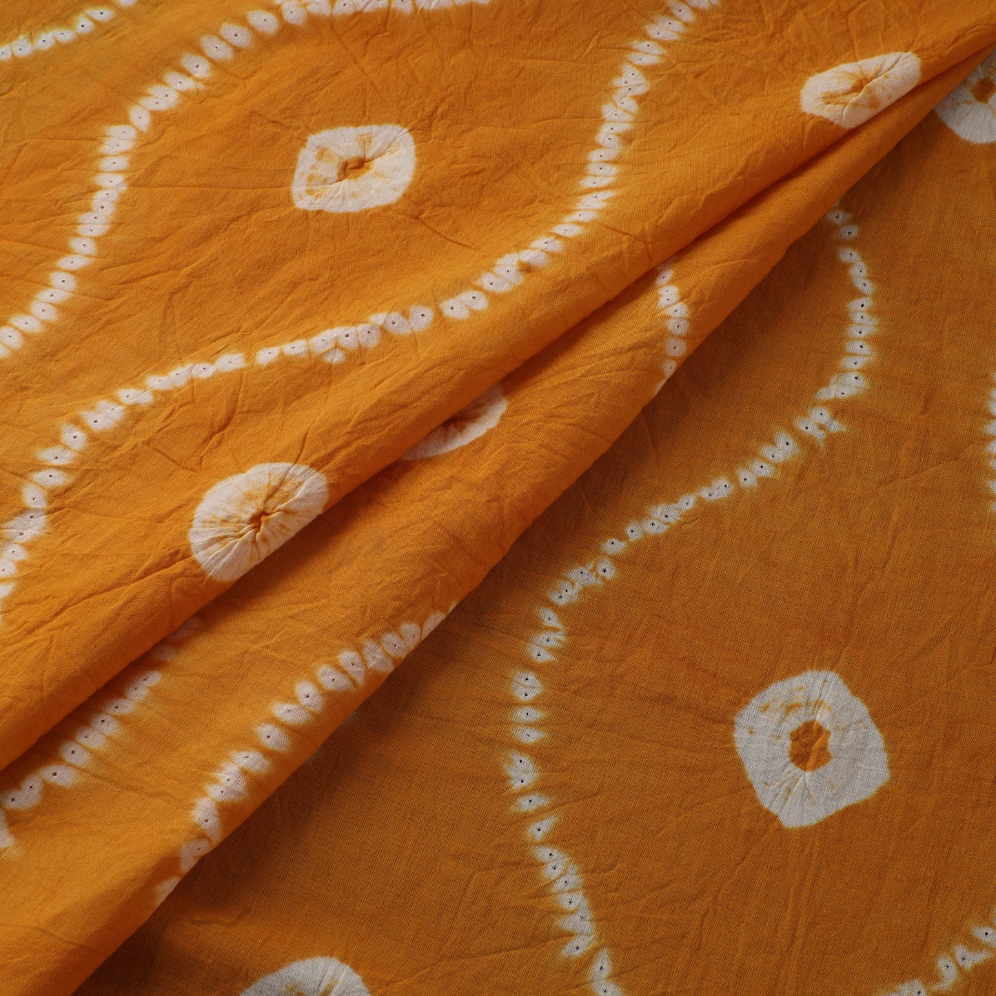 Orange - Shibori Tie-Dye Pure Cotton Fabric 01