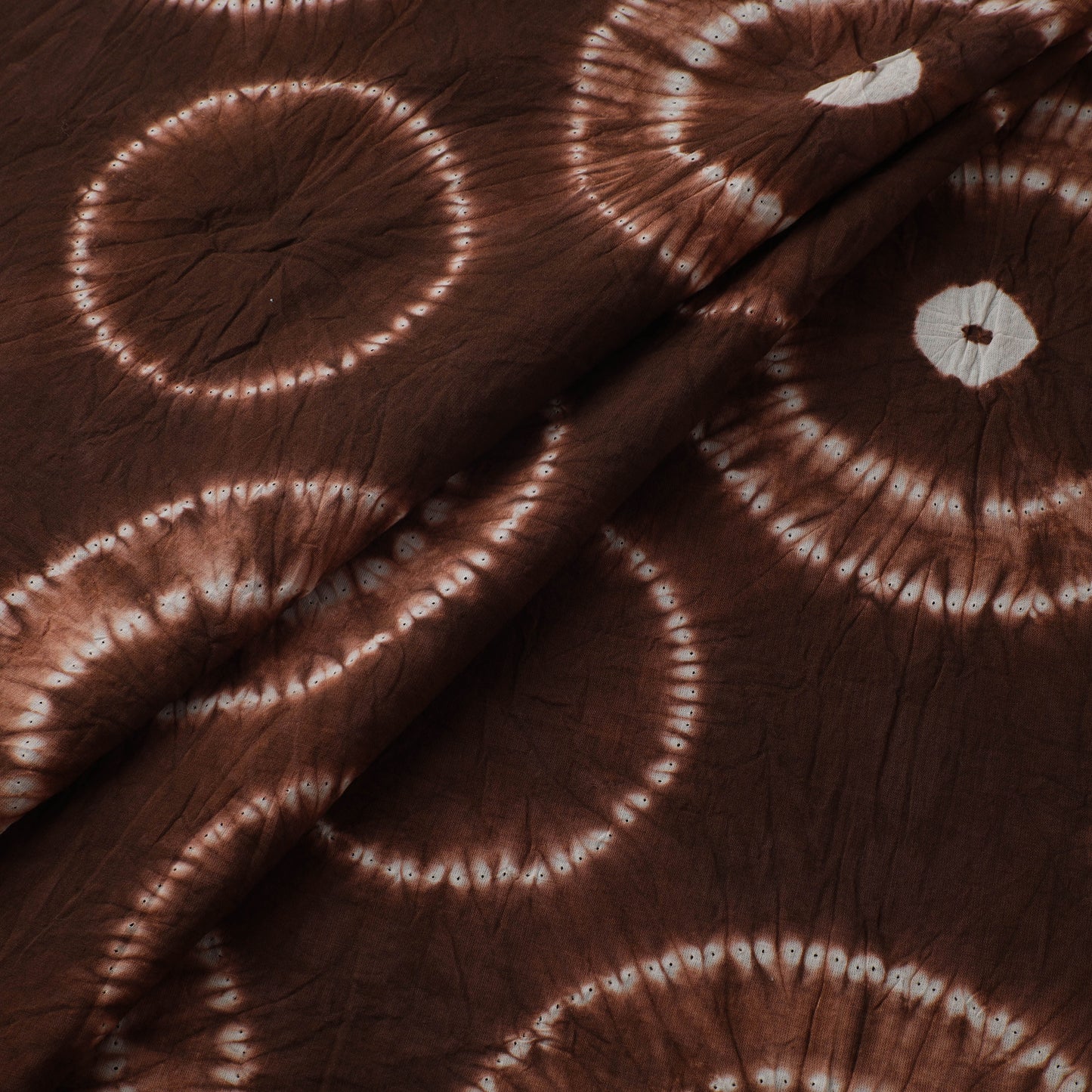 Brown - Shibori Tie-Dye Pure Cotton Fabric 04
