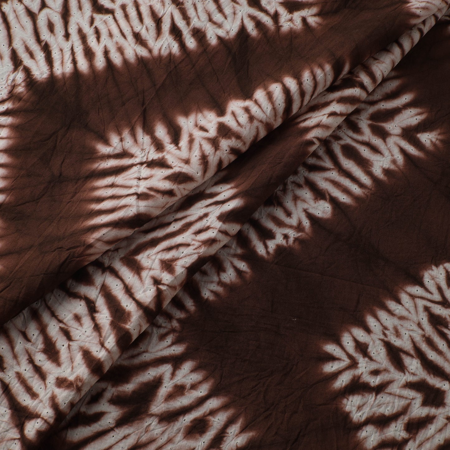 Brown - Shibori Tie-Dye Pure Cotton Fabric 06