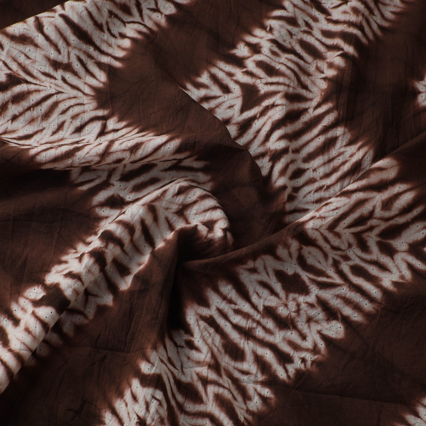 Brown - Shibori Tie-Dye Pure Cotton Fabric 06