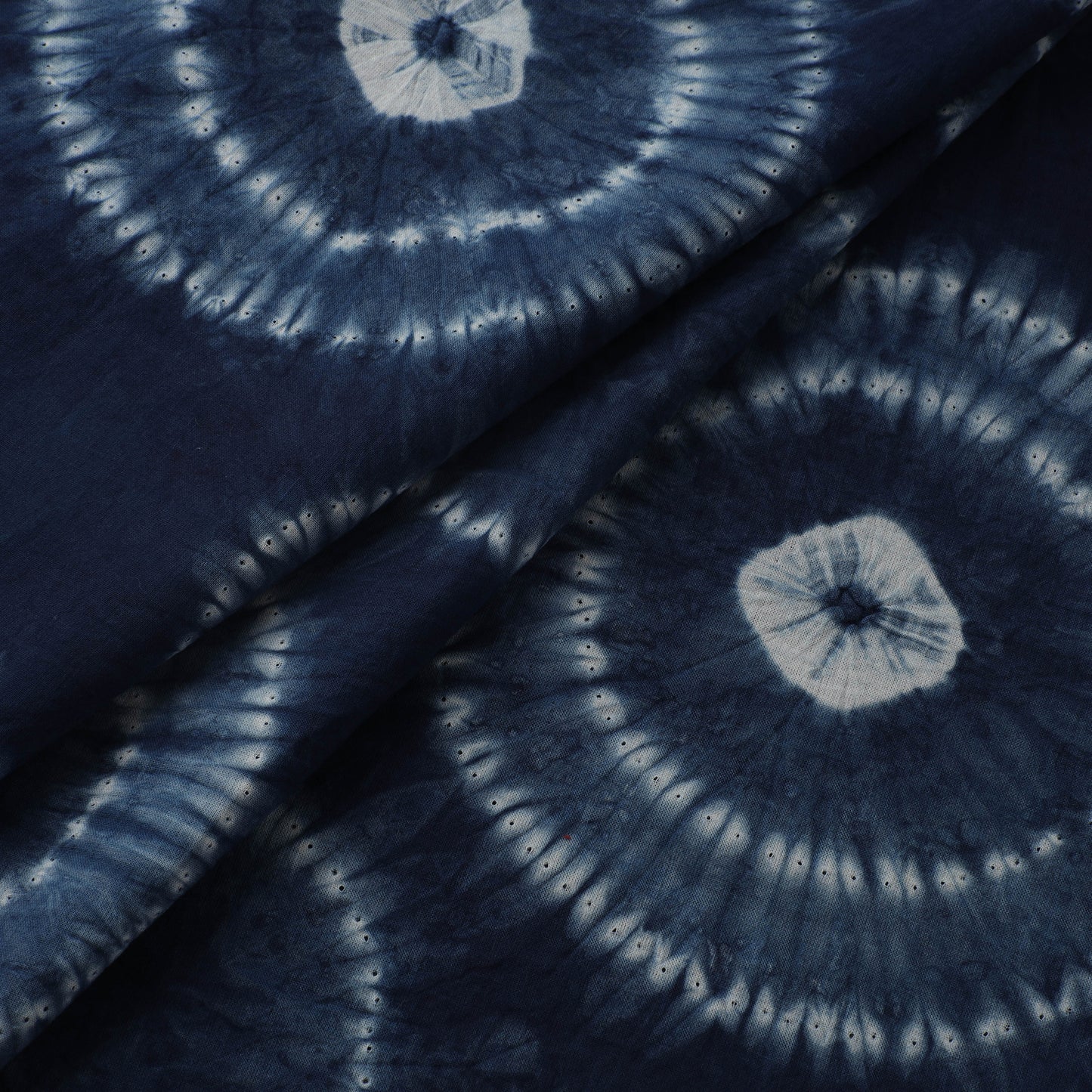 Blue - Shibori Tie-Dye Pure Cotton Fabric 07