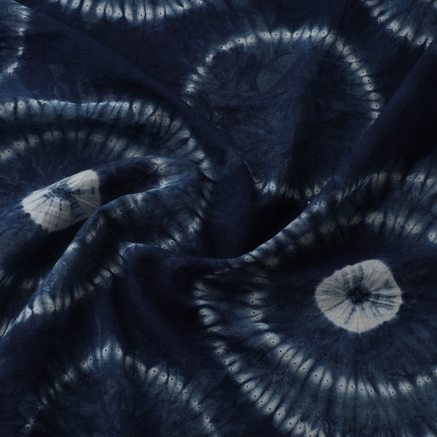 Blue - Shibori Tie-Dye Pure Cotton Fabric 07