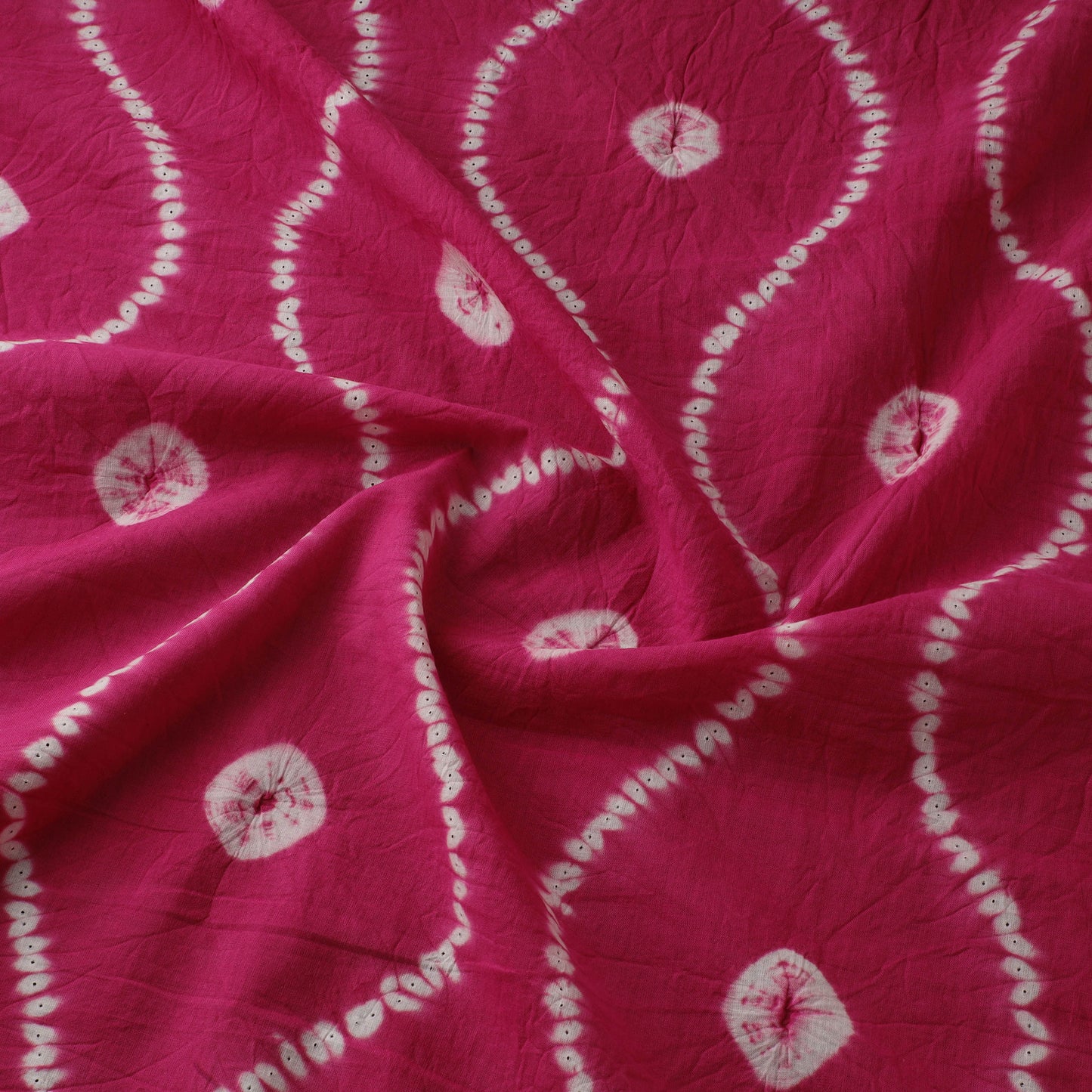 Pink - Shibori Tie-Dye Pure Cotton Fabric 10