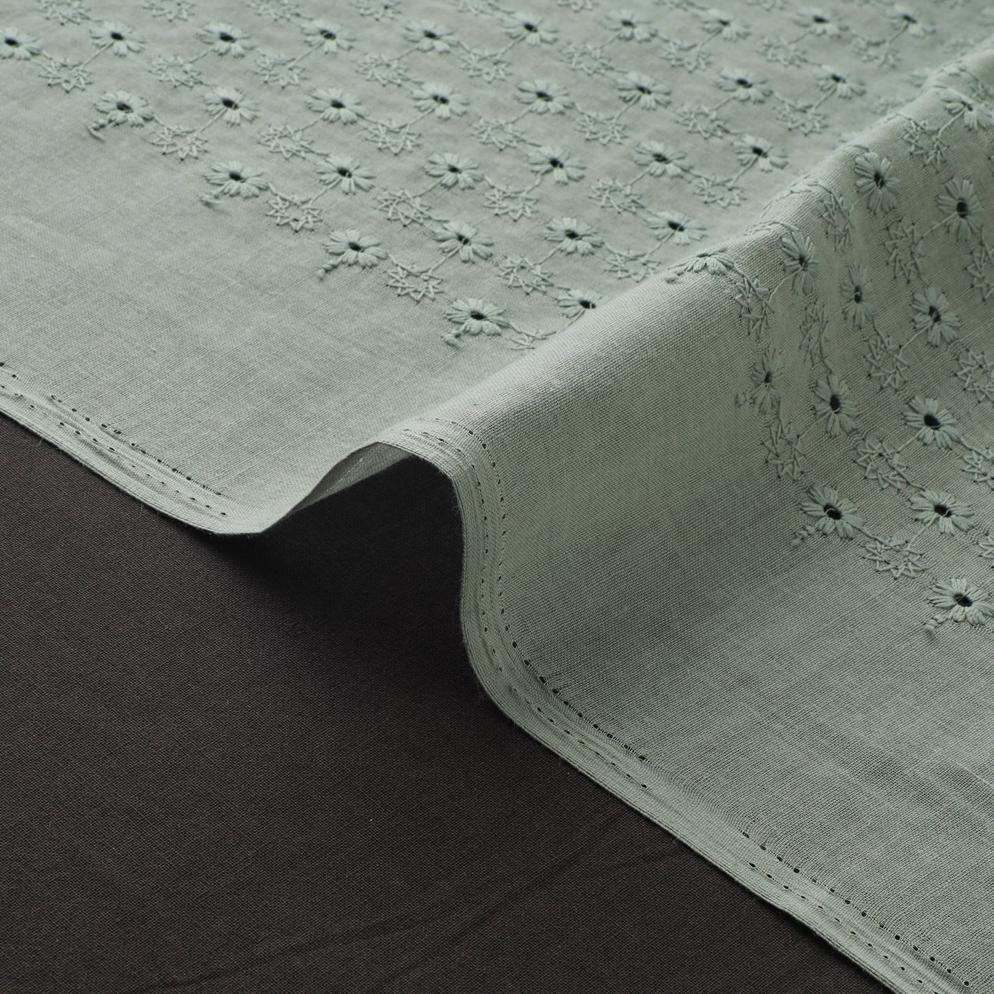 Floral Embroidered Cotton Hakoba Fabric 10