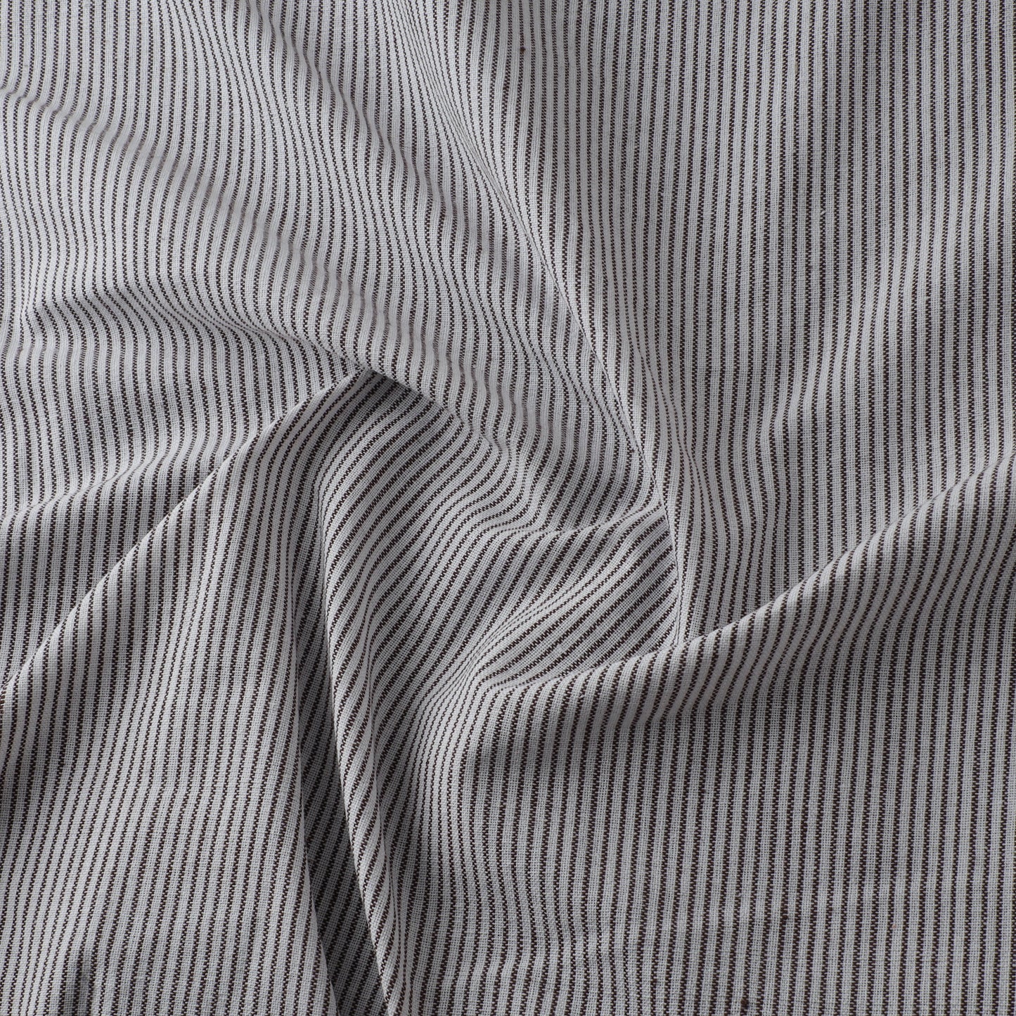 White - Jhiri Pure Handloom Stripes Cotton Fabric 06