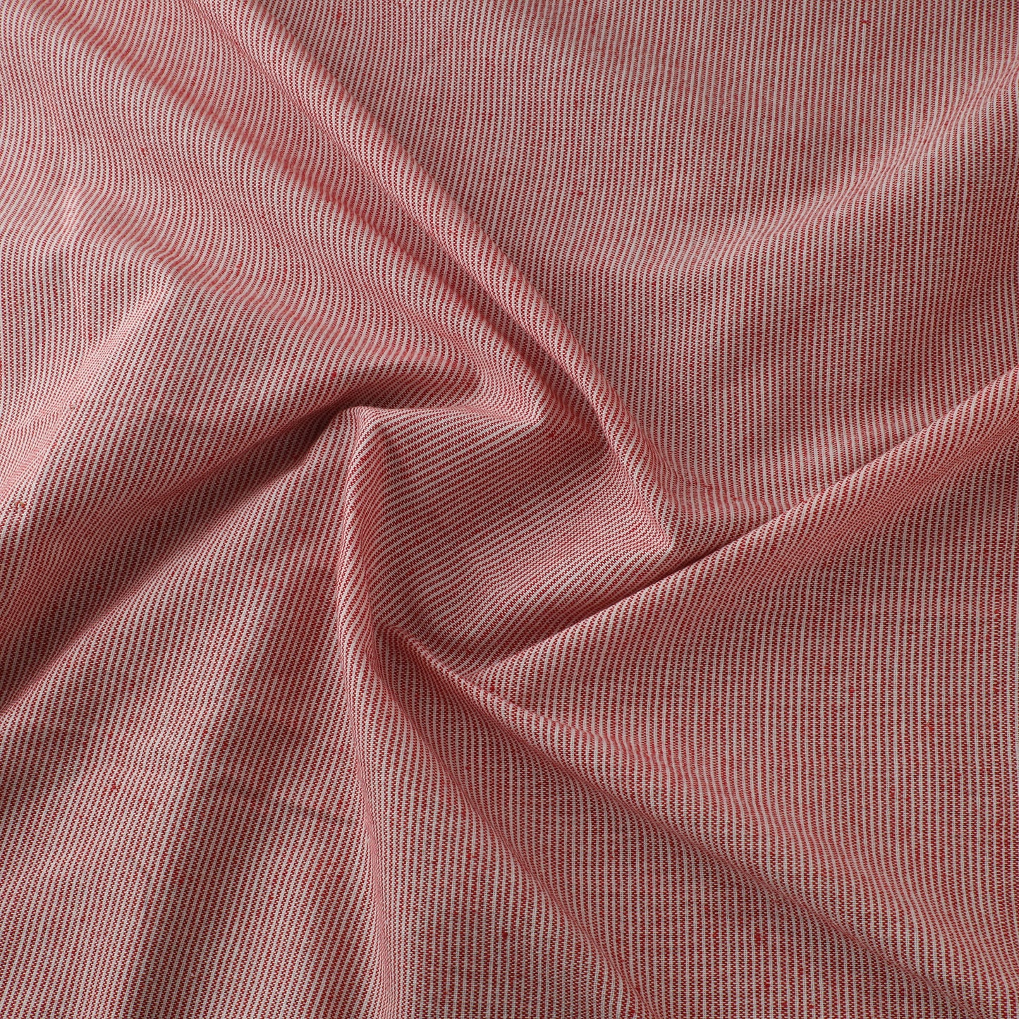 Pink - Jhiri Pure Handloom Stripes Cotton Fabric 10