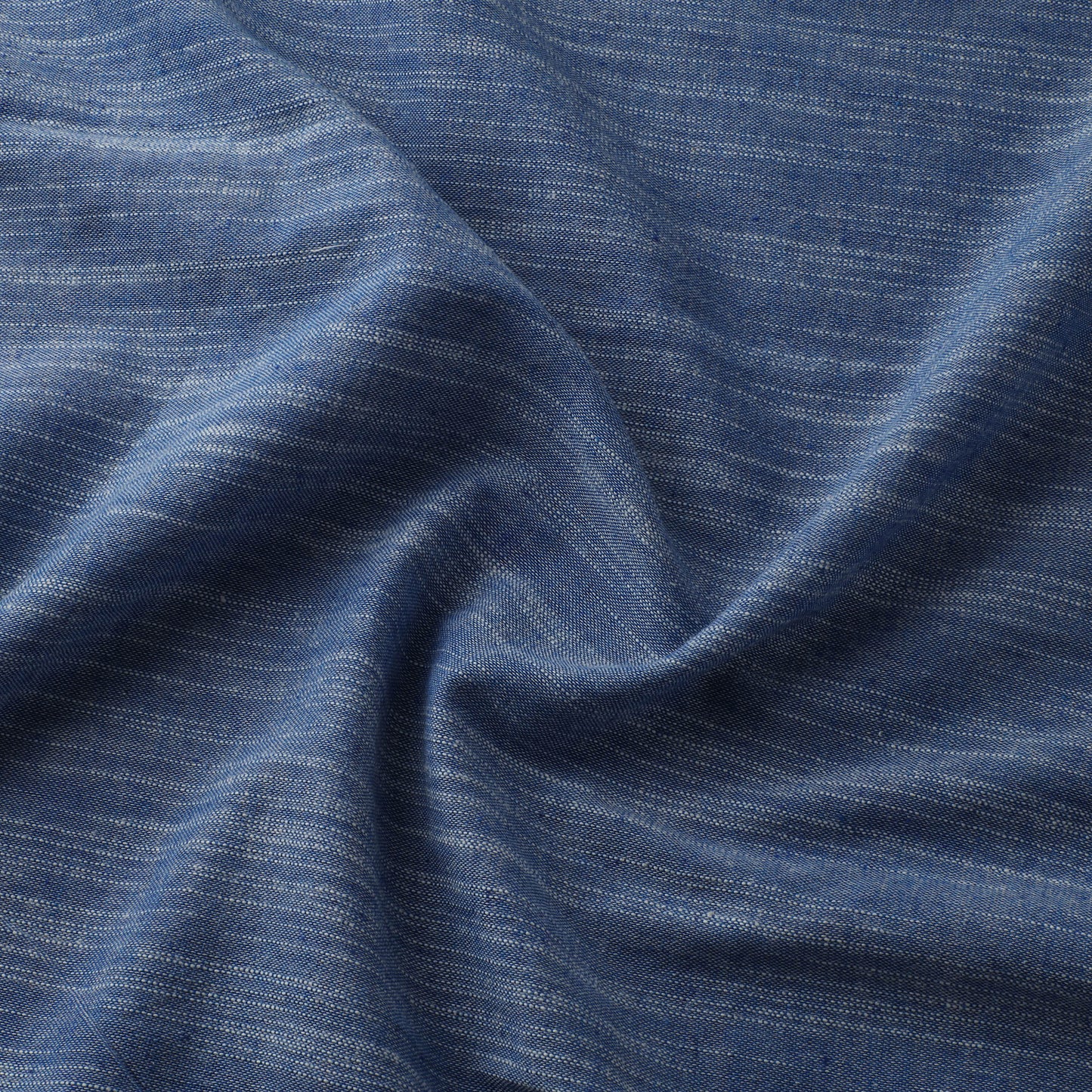 Blue - Jhiri Pure Handloom Cotton Fabric 15