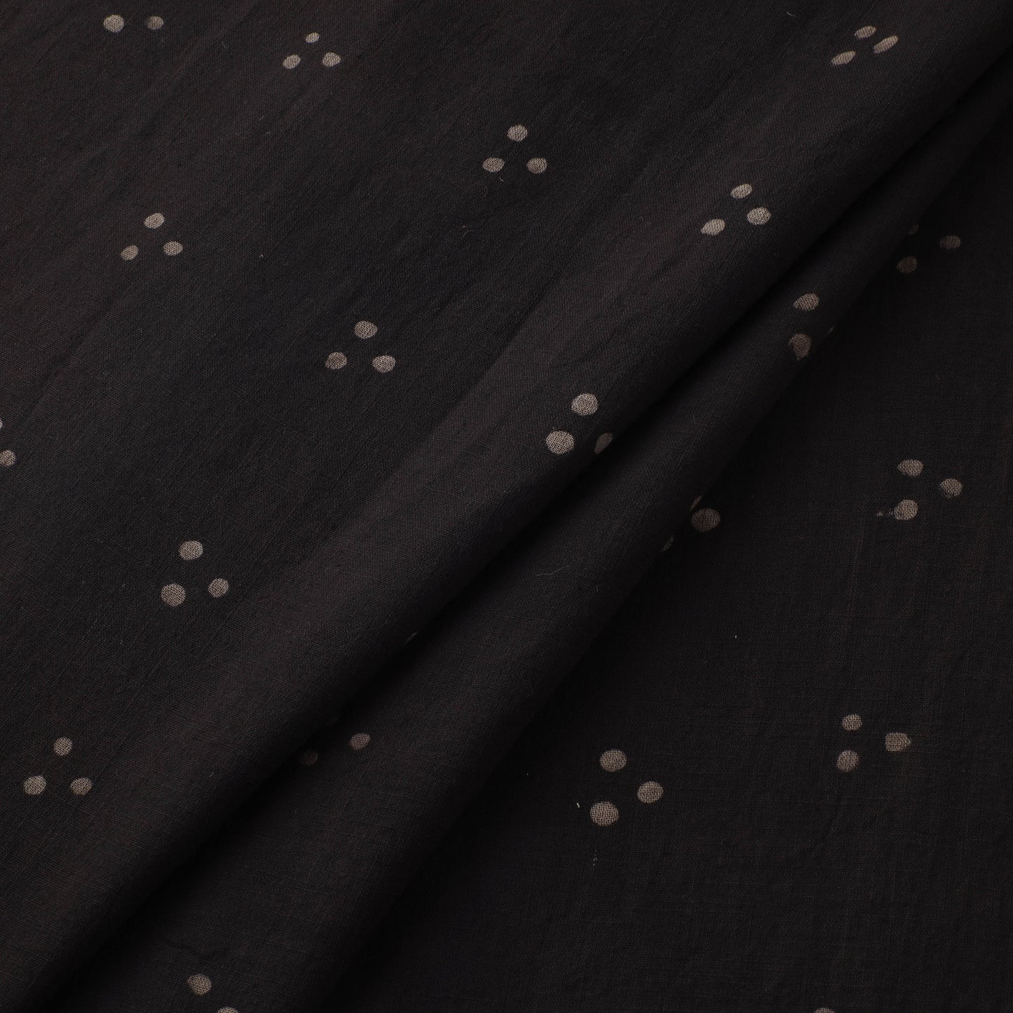 Brown - Akola Hand Block Print Slub Cotton Fabric 13