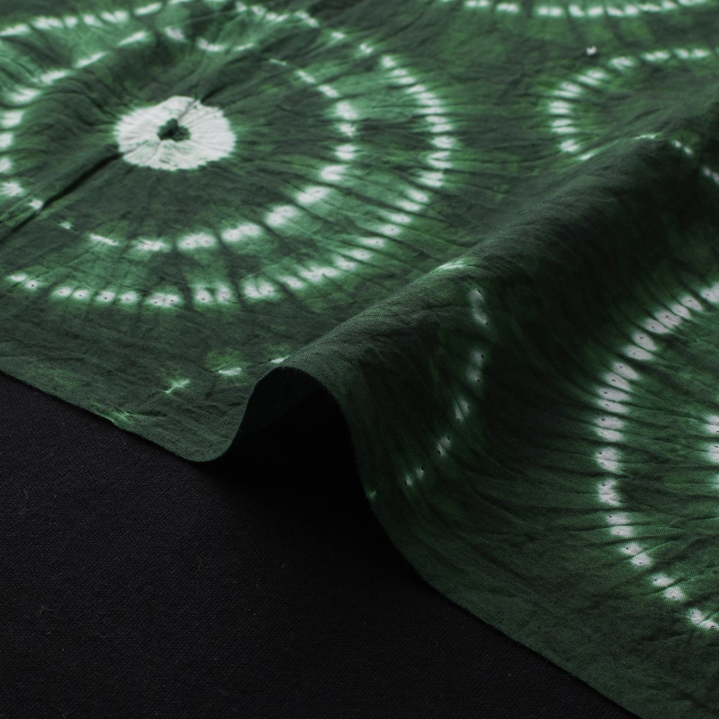 Green - Shibori Tie-Dye Pure Cotton Fabric 14