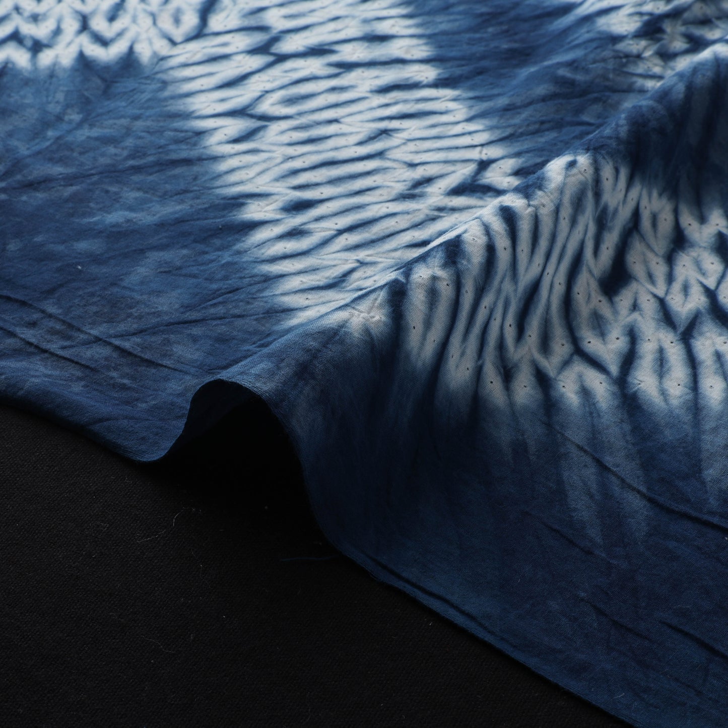 Blue - Shibori Tie-Dye Pure Cotton Fabric 12