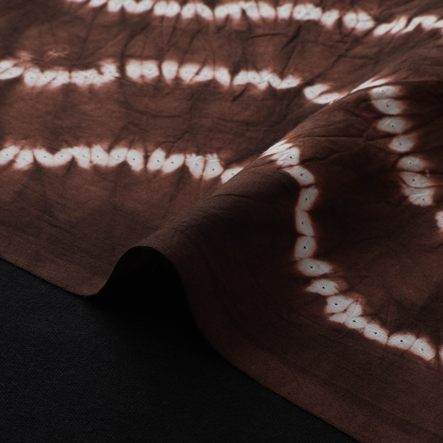 Brown - Shibori Tie-Dye Pure Cotton Fabric 17