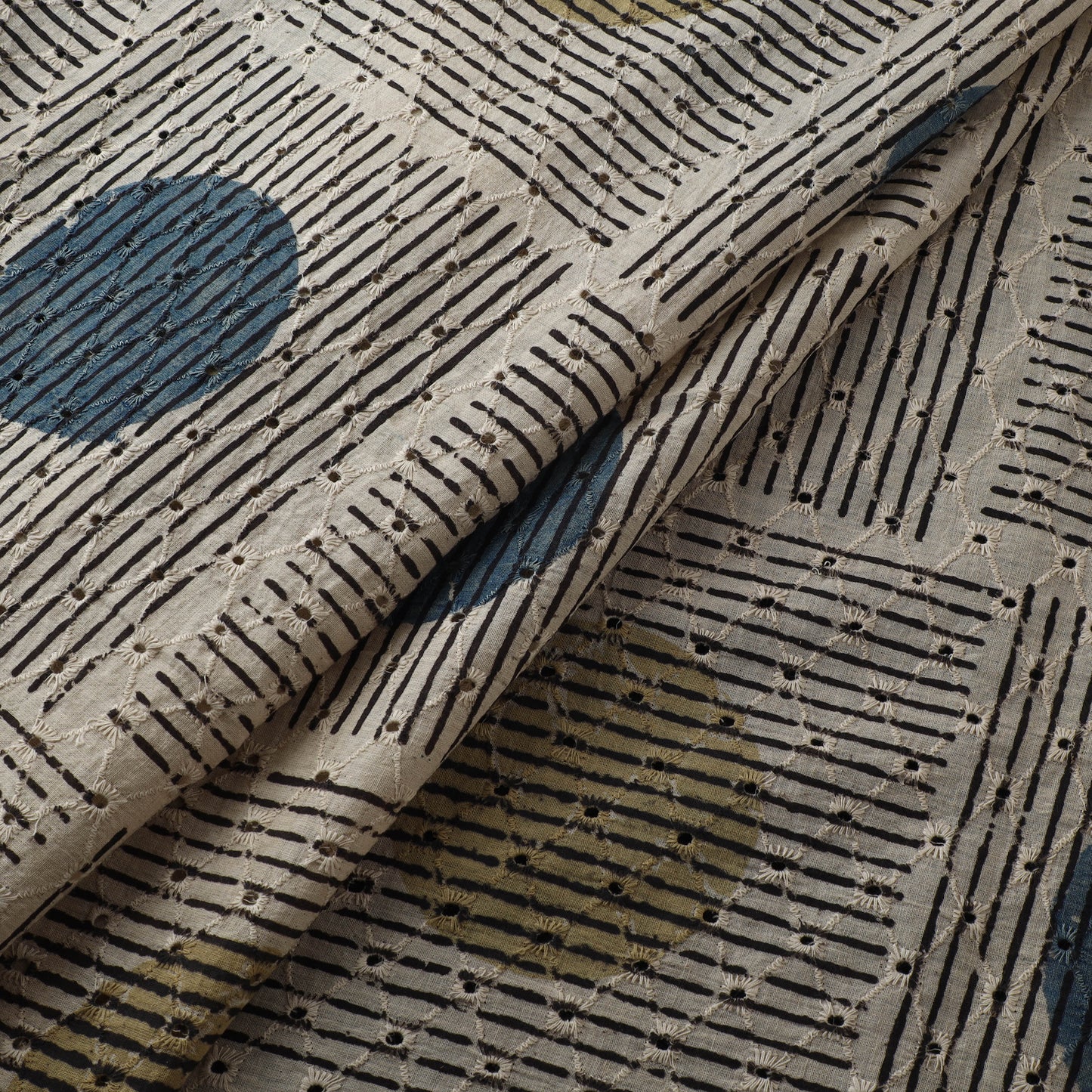 Hakoba Hand Block Ajrakh Print Natural Dyed Cotton Fabric 25