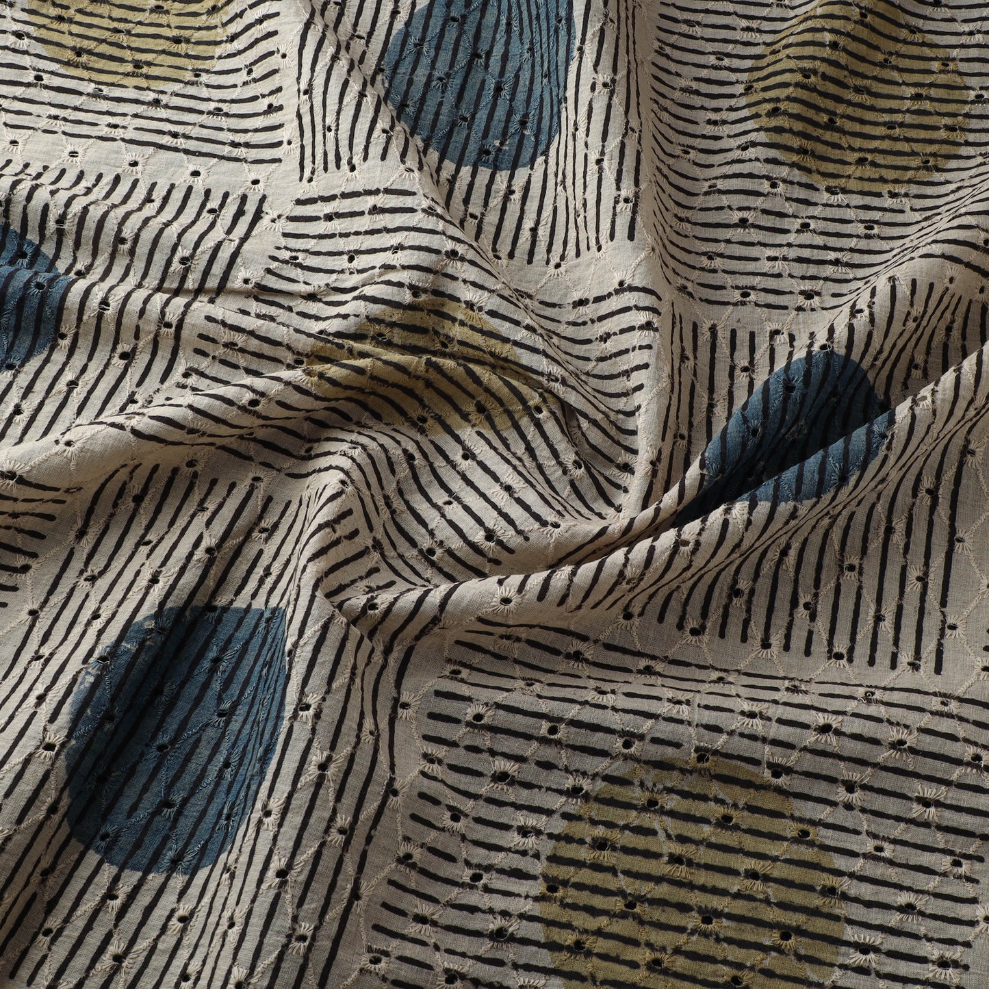 Hakoba Hand Block Ajrakh Print Natural Dyed Cotton Fabric 25