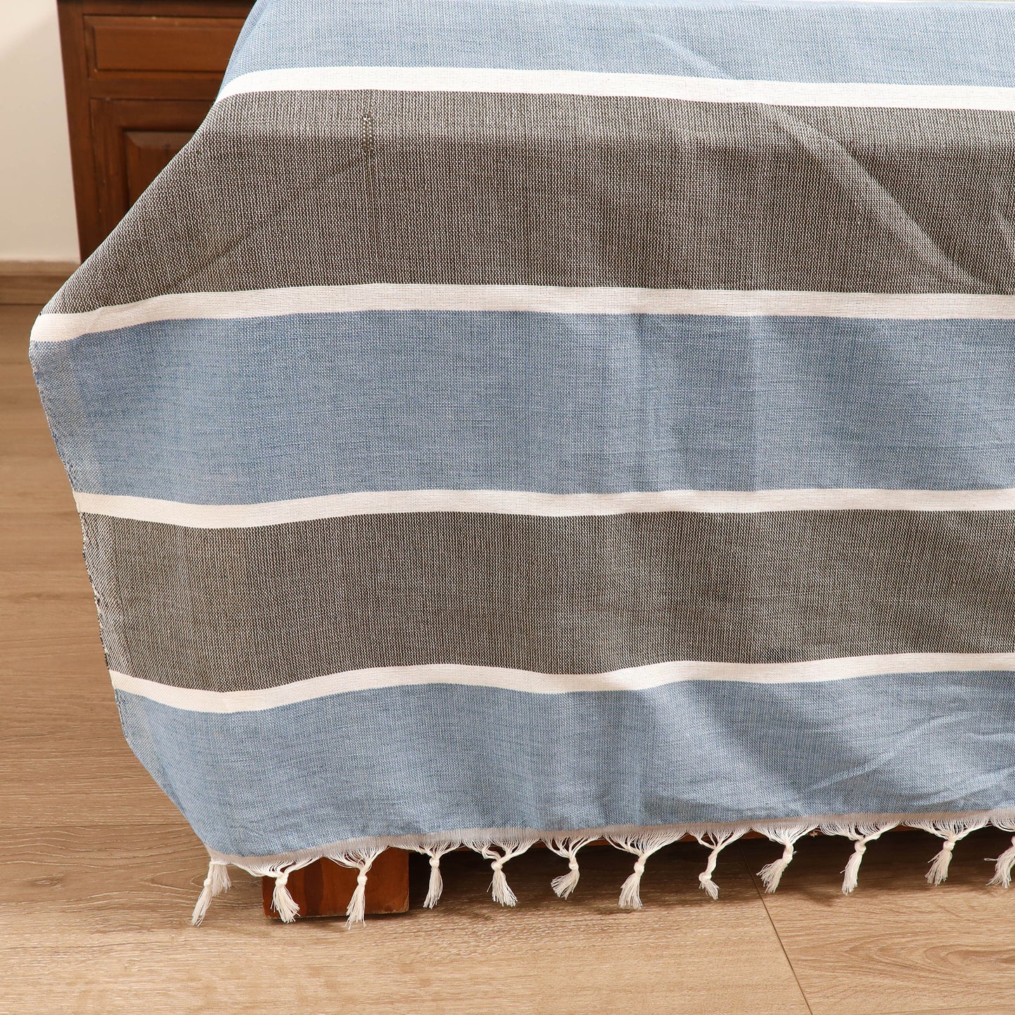Handloom Cotton Double Bedsheet (108 x 90 in) 16