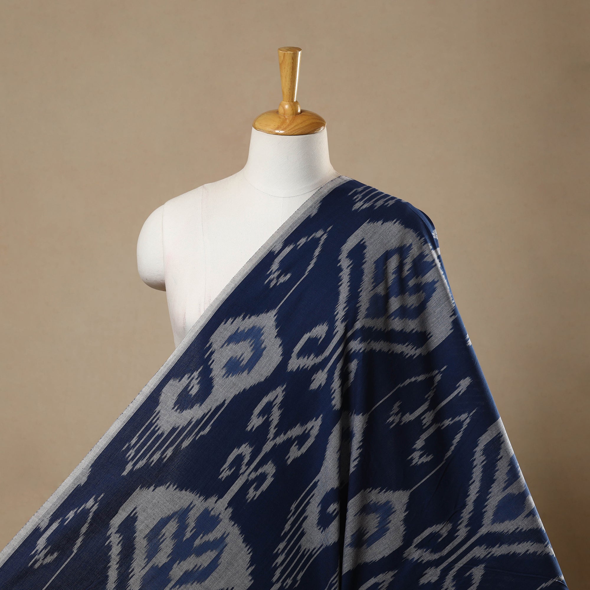 Yellow - Cotton Central Asian Pochampally Ikat Fabric 17