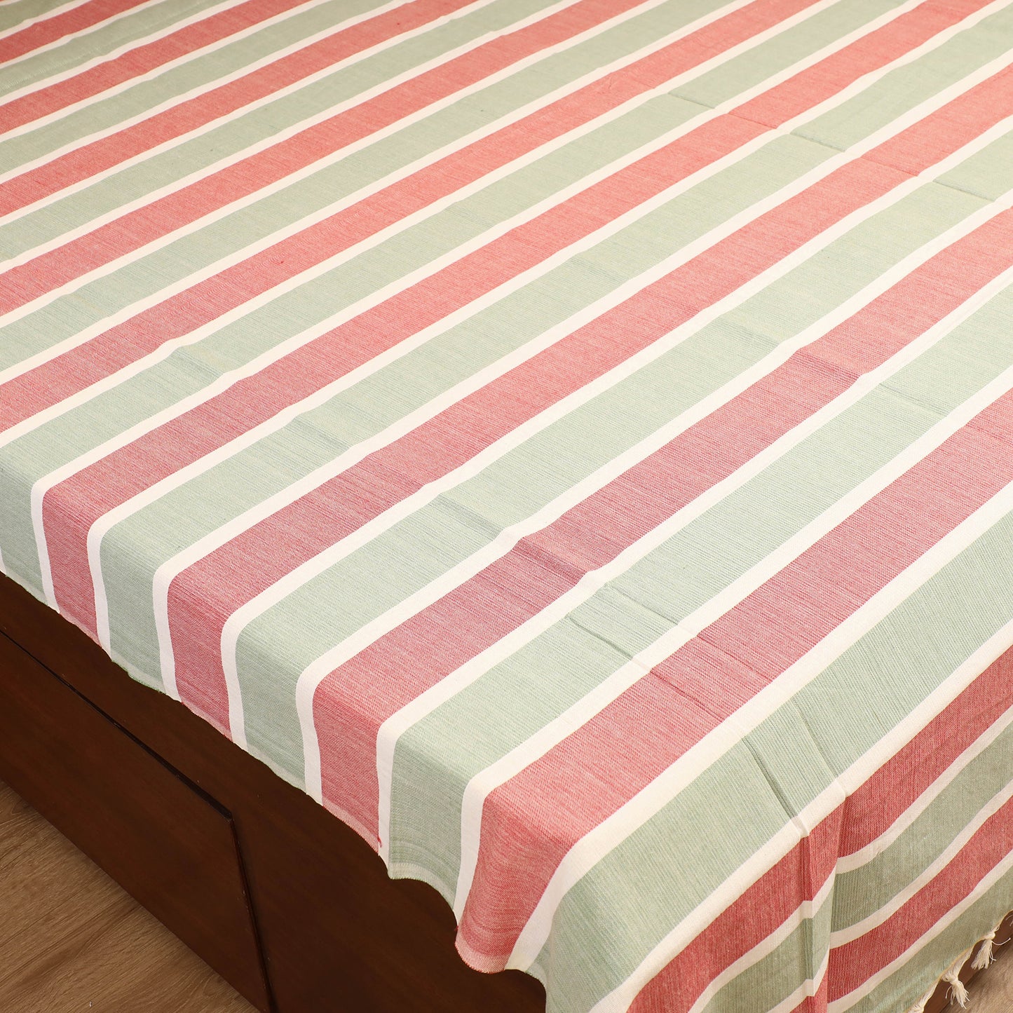 Handloom Cotton Double Bedsheet (108 x 90 in) 18