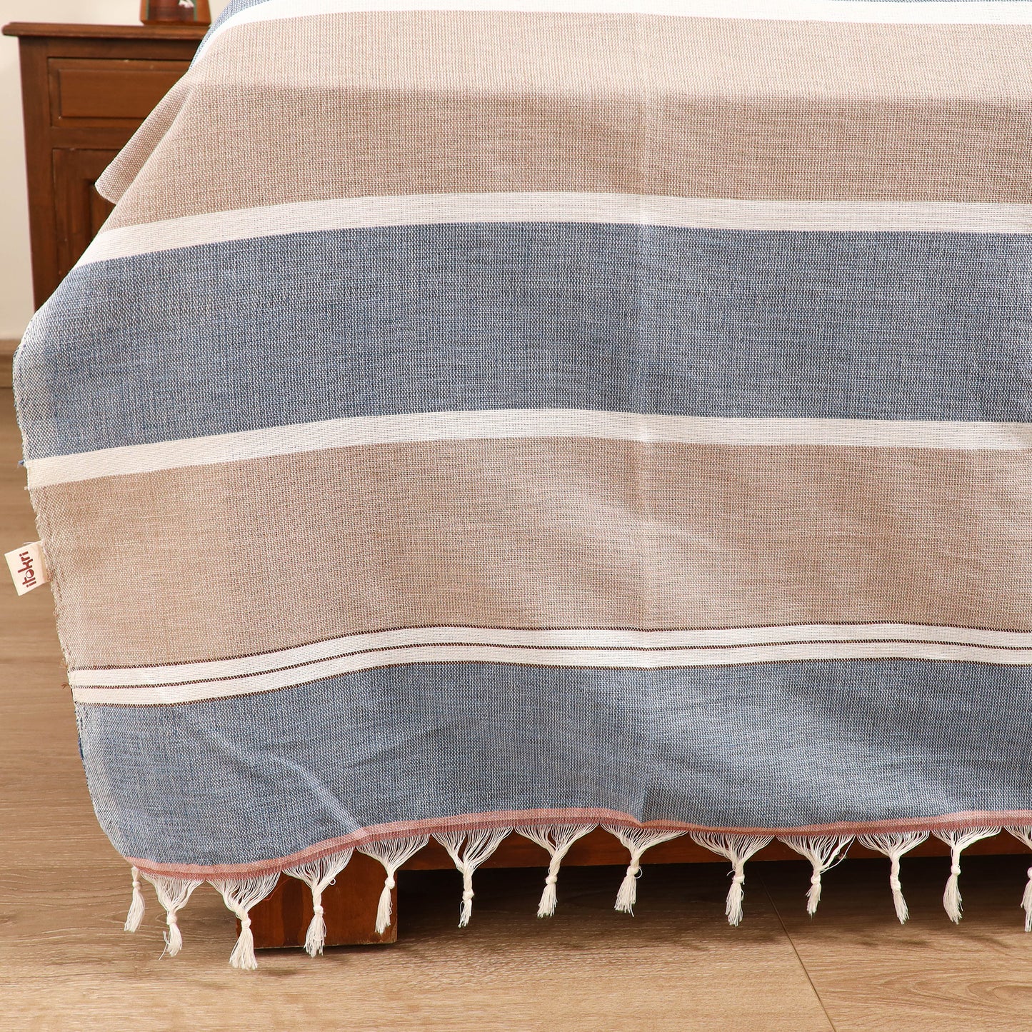 Handloom Cotton Double Bedsheet (108 x 90 in) 23
