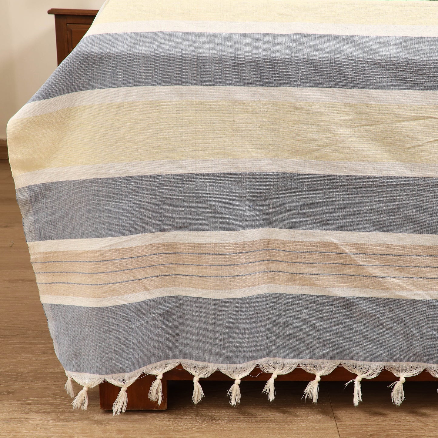 Handloom Cotton Double Bedsheet (108 x 90 in) 33
