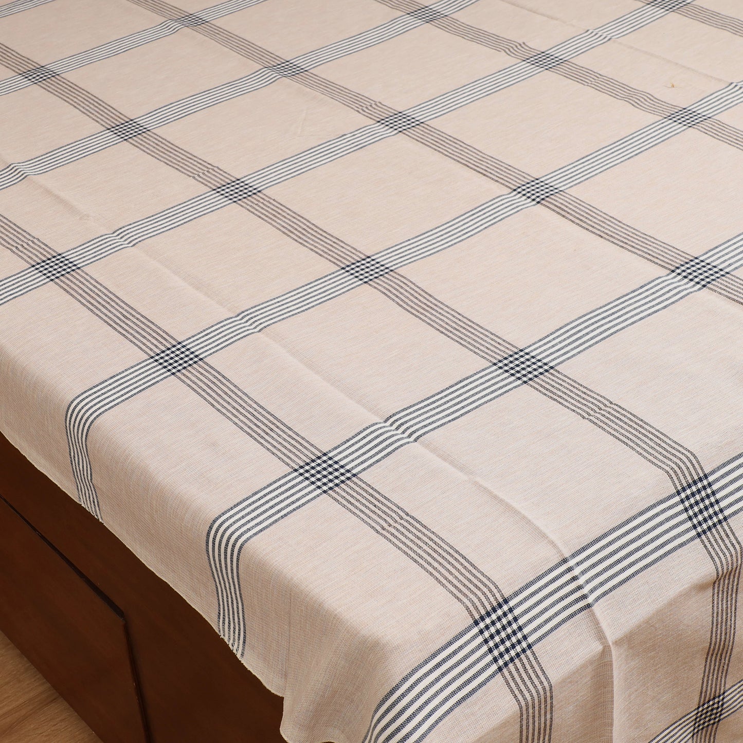 Handloom Cotton Double Bedsheet (108 x 90 in) 58