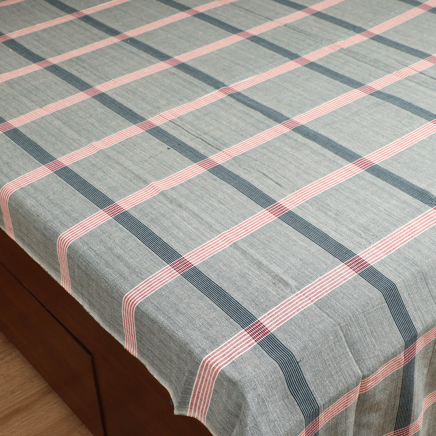Handloom Cotton Double Bedsheet (108 x 90 in) 73