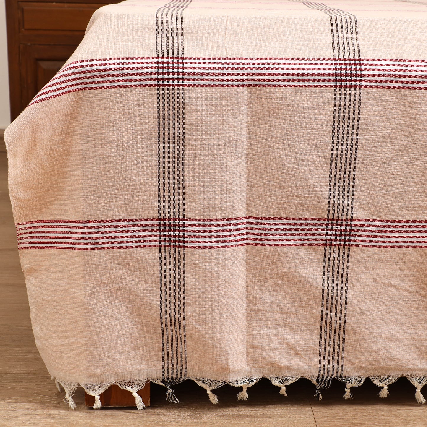 Handloom Cotton Double Bedsheet (108 x 90 in) 77