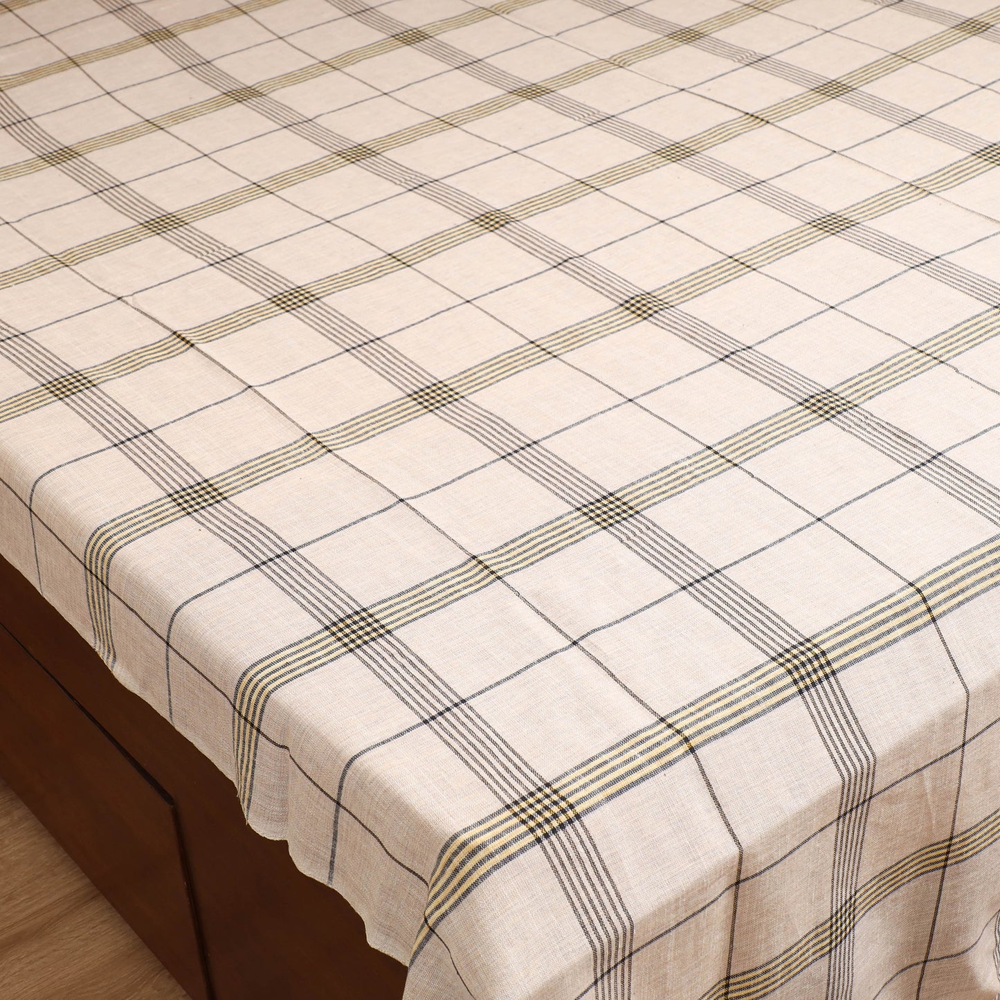Handloom Cotton Double Bedsheet (108 x 90 in) 79