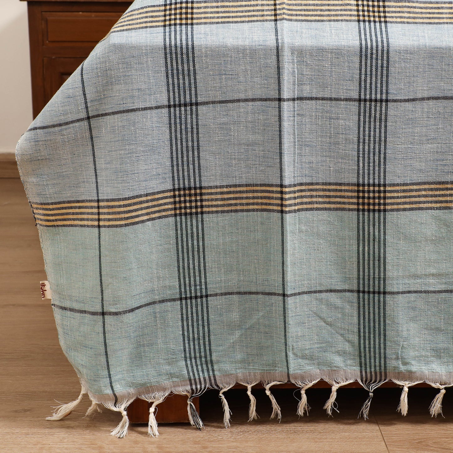 Handloom Cotton Double Bedsheet (108 x 90 in) 80