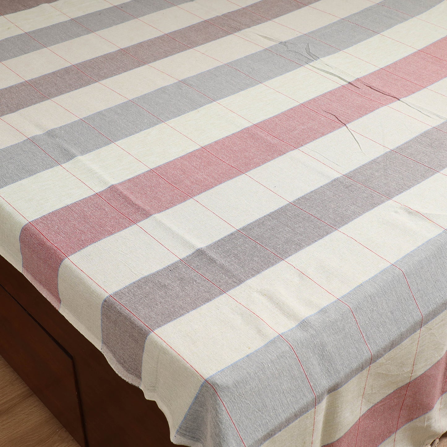 Handloom Cotton Double Bedsheet (108 x 90 in) 81