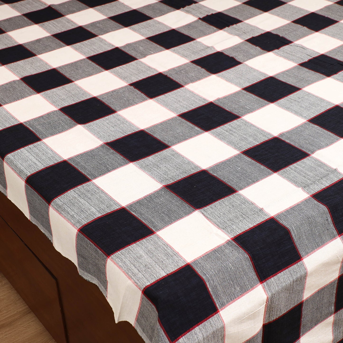 Handloom Cotton Double Bedsheet (108 x 90 in) 93