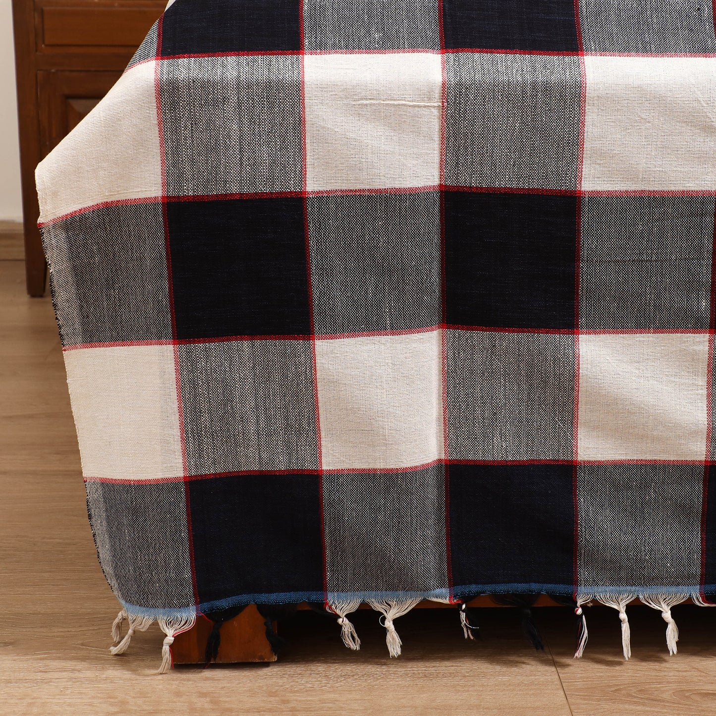 Handloom Cotton Double Bedsheet (108 x 90 in) 93