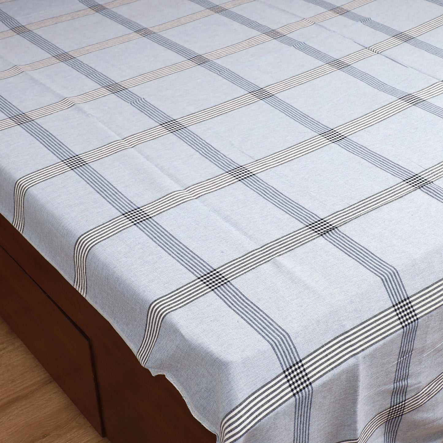 Handloom Cotton Double Bedsheet (108 x 90 in) 97